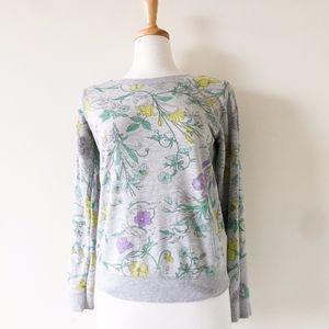 Old Navy grey floral sweatshirt in small